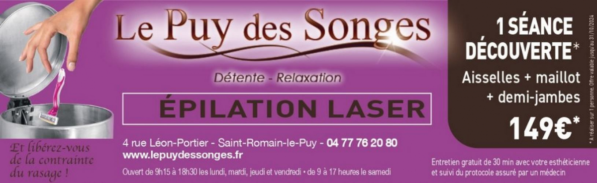 Épilation laser à Saint-Romain-le-Puy, Saint-Romain-le-Puy, Le Puy des Songes